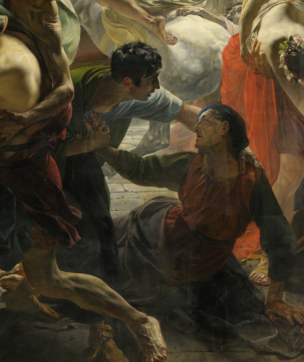 Detalje af Den sidste dag i Pompeji (af Karl Bryullov, 1833, Russisk Museum) af Karl Pavlovich Bryullov