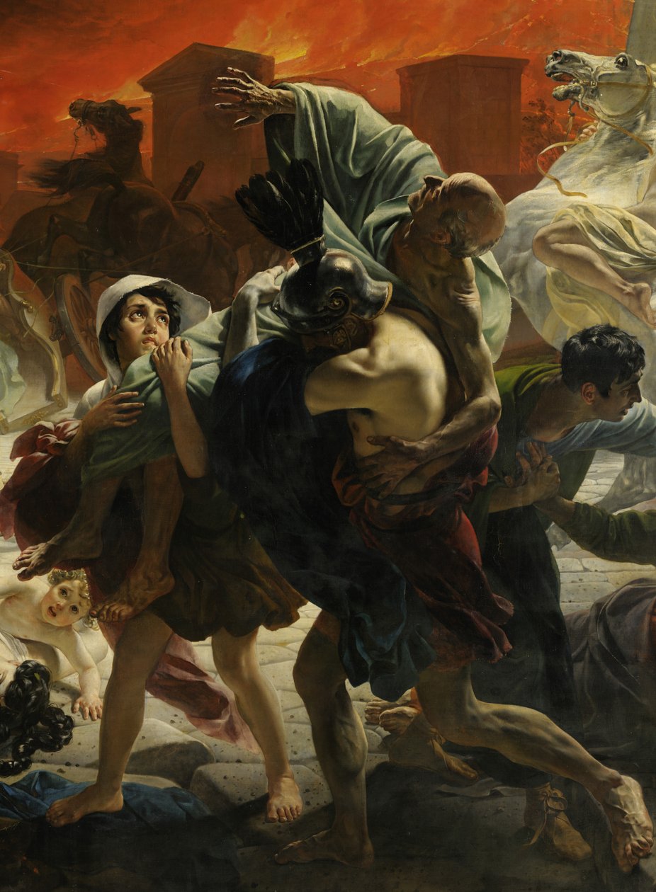 Detalje af Den sidste dag i Pompeji (af Karl Bryullov, 1833, Russisk Museum) af Karl Pavlovich Bryullov