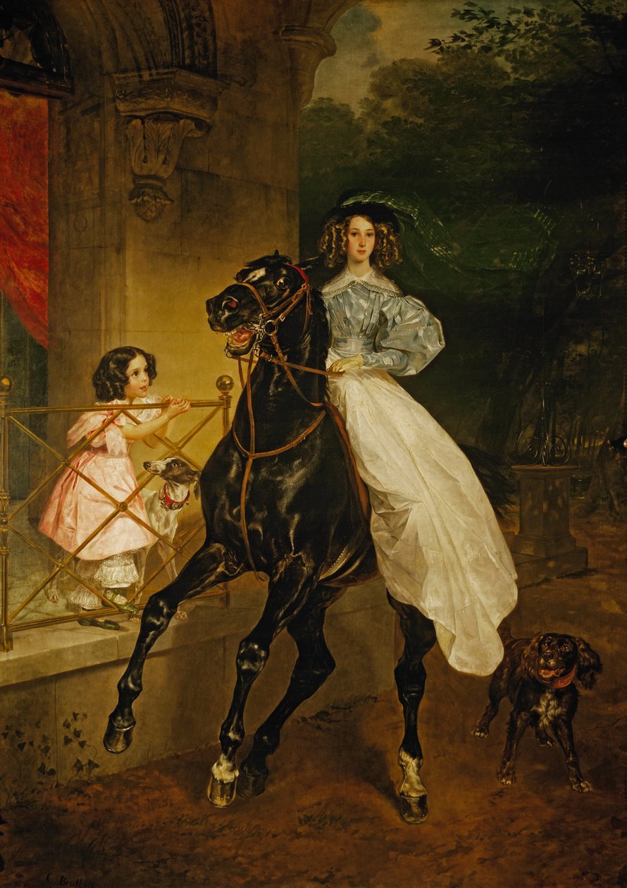Russisk: "En rytter" En rytter af Karl Bryullov