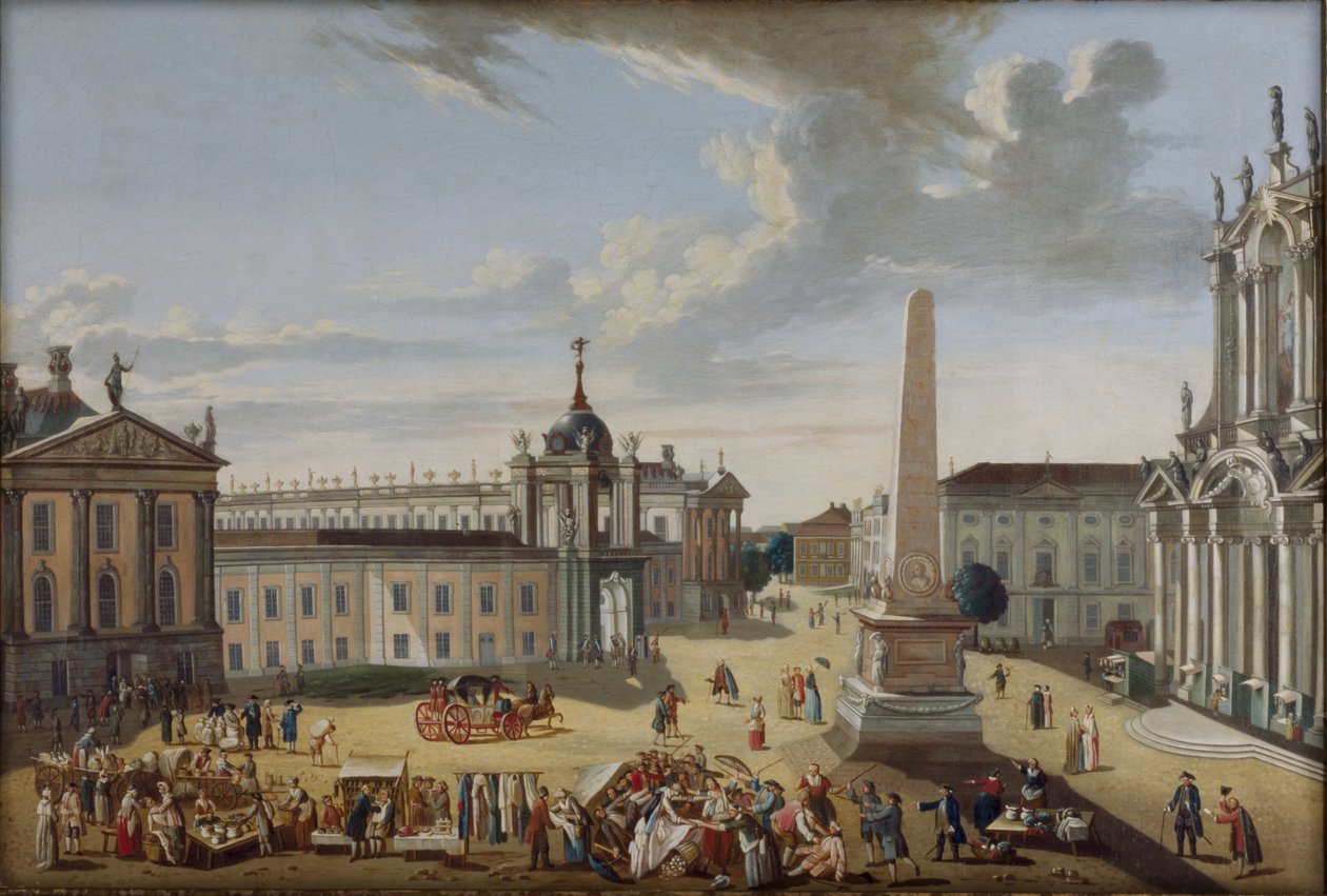 Alter Markt Potsdam - Udsigt til Schlossstraße af Karl Christian Wilhelm Baron