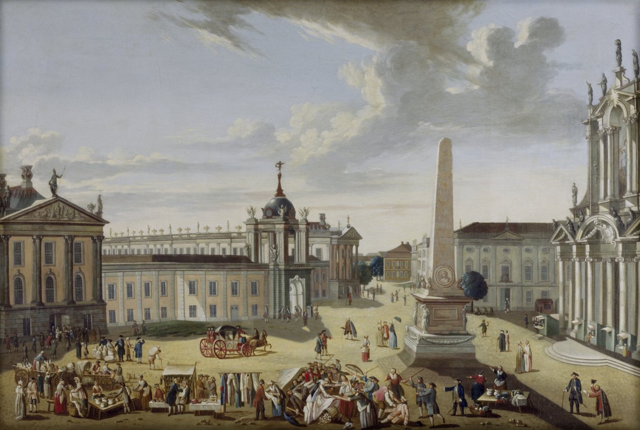 Alter Markt Potsdam - Udsigt til Schlossstraße af Karl Christian Wilhelm Baron