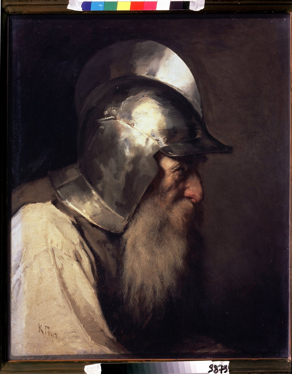 ""kriger fra religionskrigenes tid og massakrerne på protestanter i Frankrig i det 16. århundrede"" Maleri af Karl Gun (1830-1877) 1870 Statens Tretyakov-galleri, Moskva af Karl Fedorovic Gun