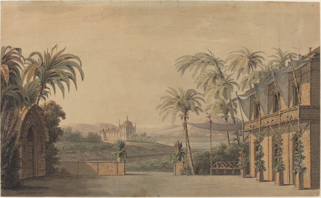Tyrkisk Scenedesign af Karl Ferdinand Langhans
