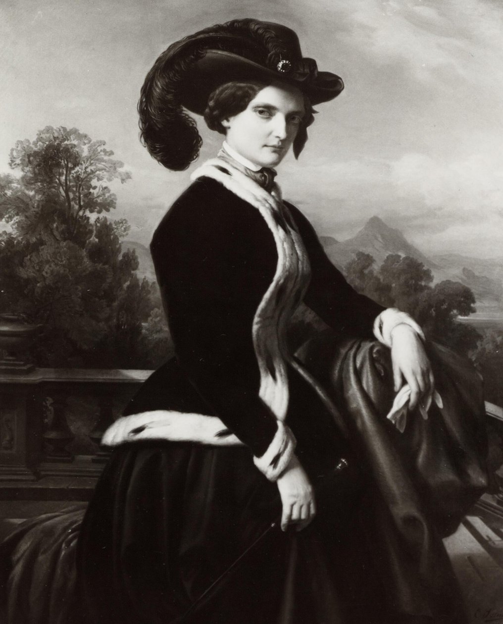 Portræt af Amalie Cockerill af Karl Ferdinand Sohn