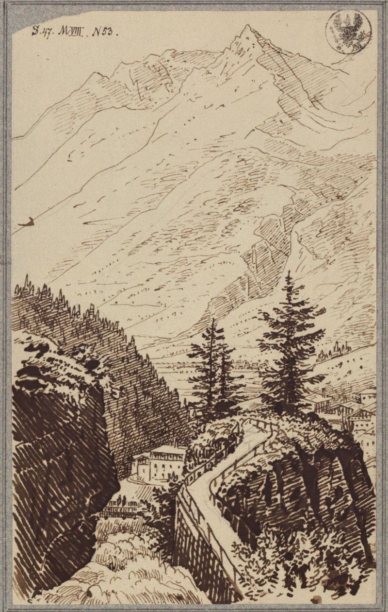 Udsigt i Gasteindalen af Karl Friedrich Schinkel
