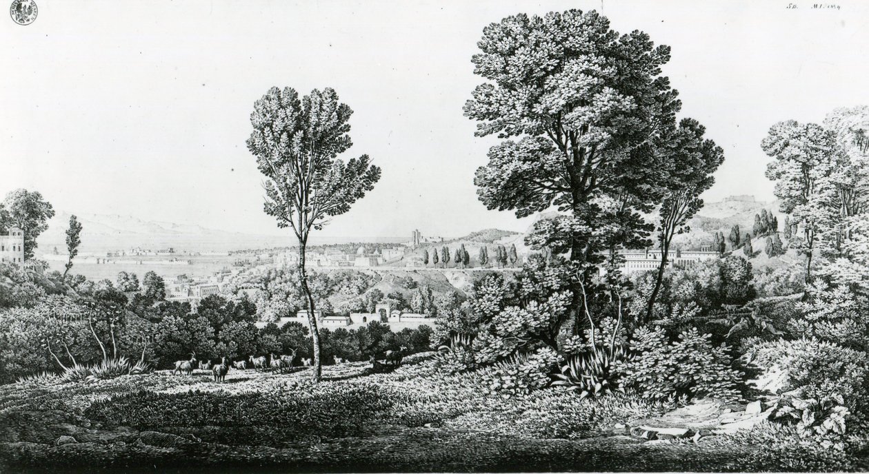 Udsigt over Messina og Calabriens modsatte kyst af Karl Friedrich Schinkel