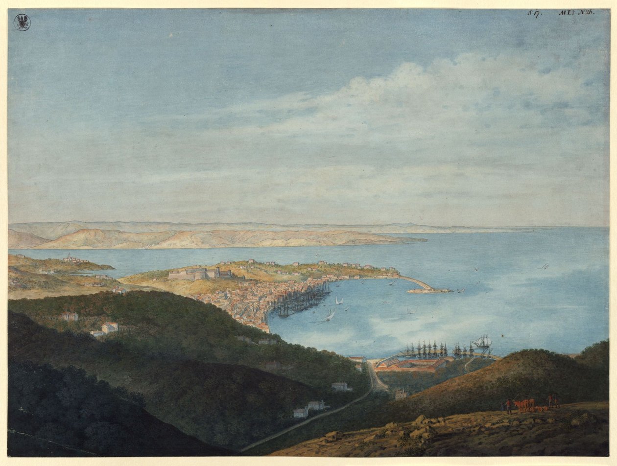 Udsigt over Trieste af Karl Friedrich Schinkel