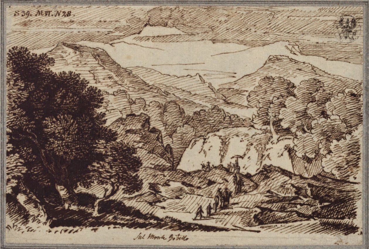 På Monte Gibello nær Etna af Karl Friedrich Schinkel