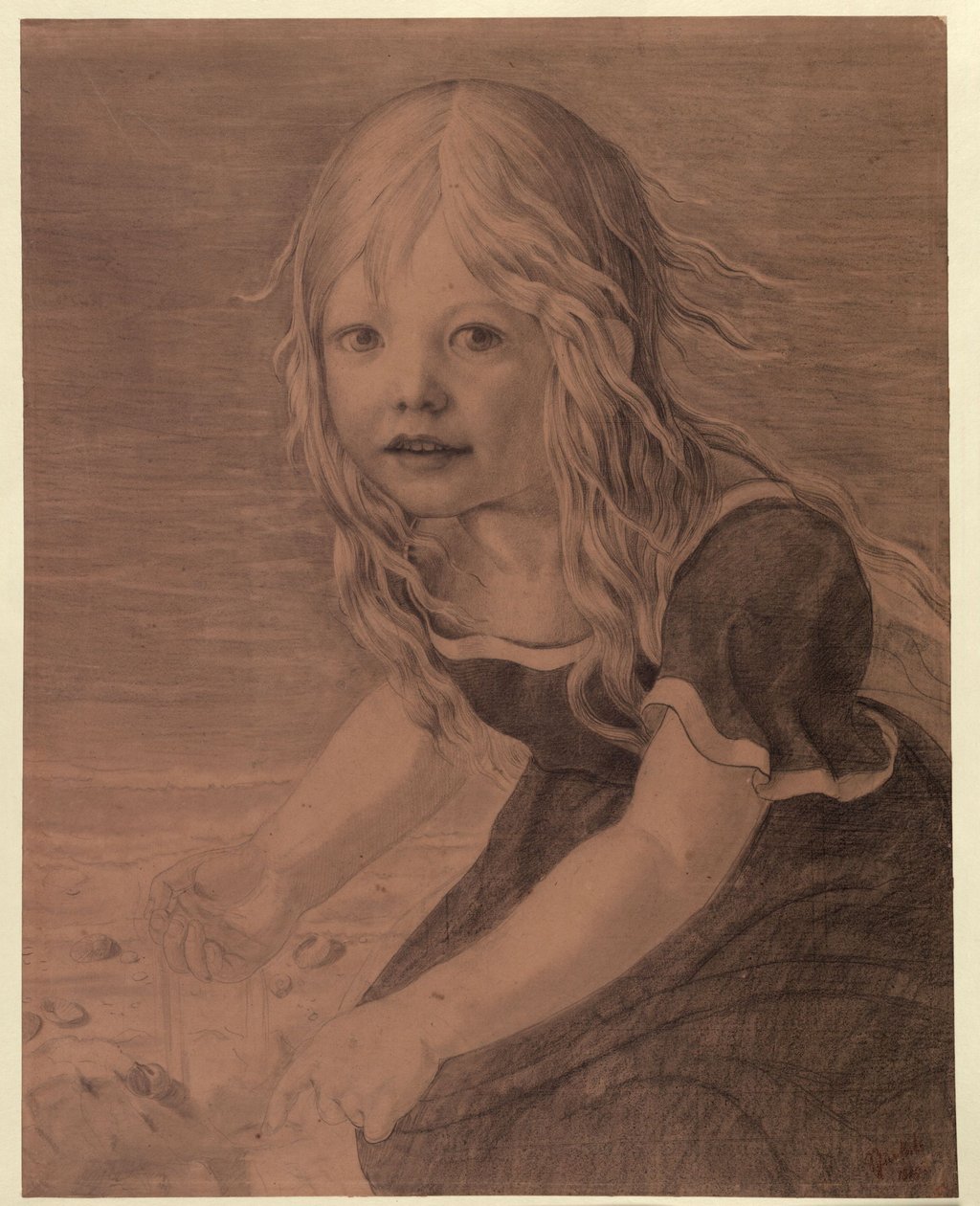 Portræt af datteren Marie af Karl Friedrich Schinkel