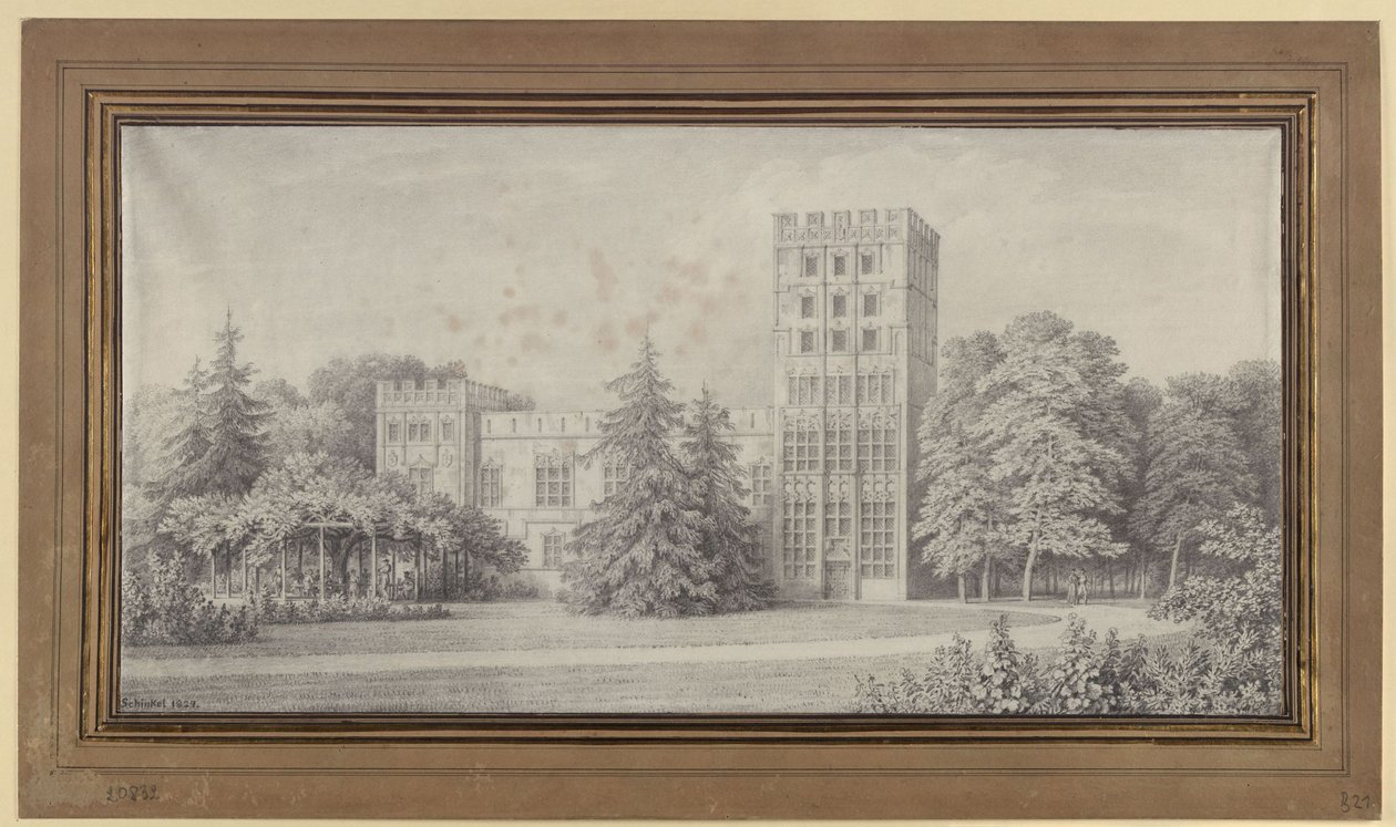 Berlin. Kavalérhuset på Påfugleøen. Udsigt af Karl Friedrich Schinkel