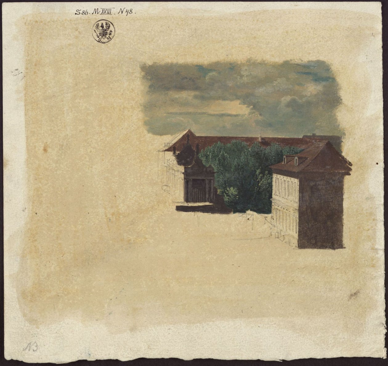 Berlin. Kongeskolonnaderne og tilstødende bygninger af Karl Friedrich Schinkel
