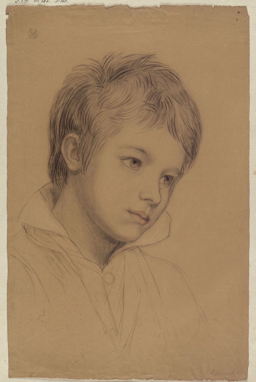 Portræt af en dreng af Karl Friedrich Schinkel