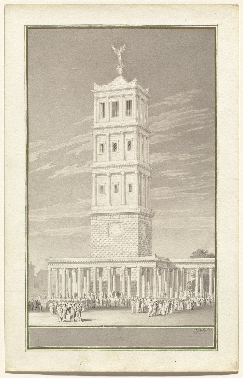 Campanile af en katedral for Berlin af Karl Friedrich Schinkel