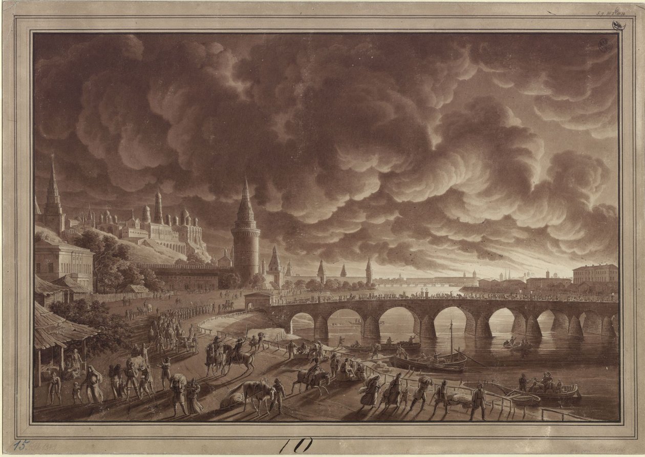 Branden i Moskva af Karl Friedrich Schinkel