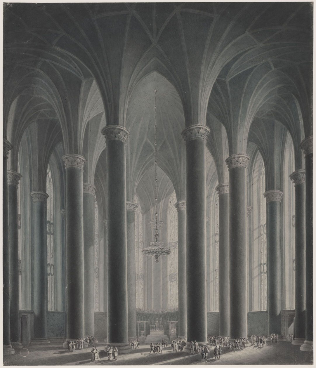 En fyrstes residens. Interiør af Karl Friedrich Schinkel