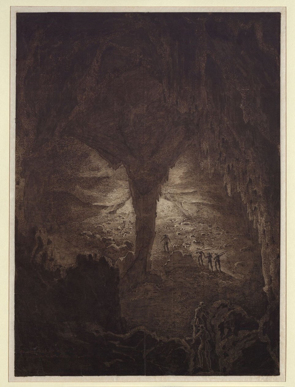 Den store hule ved Corgniale i Krain af Karl Friedrich Schinkel