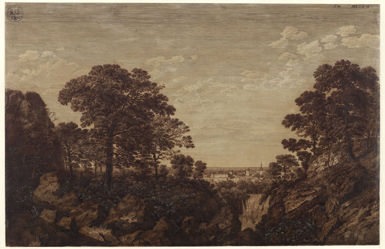 Landskab nær Tivoli af Karl Friedrich Schinkel
