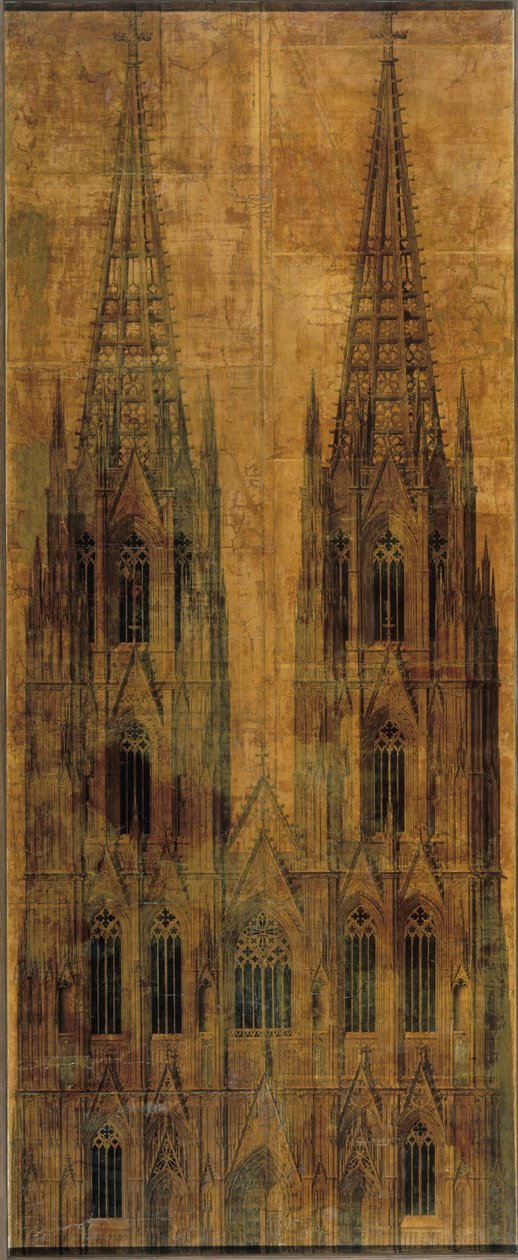 Köln. Dom. Aufriss der Westfassade af Karl Friedrich Schinkel