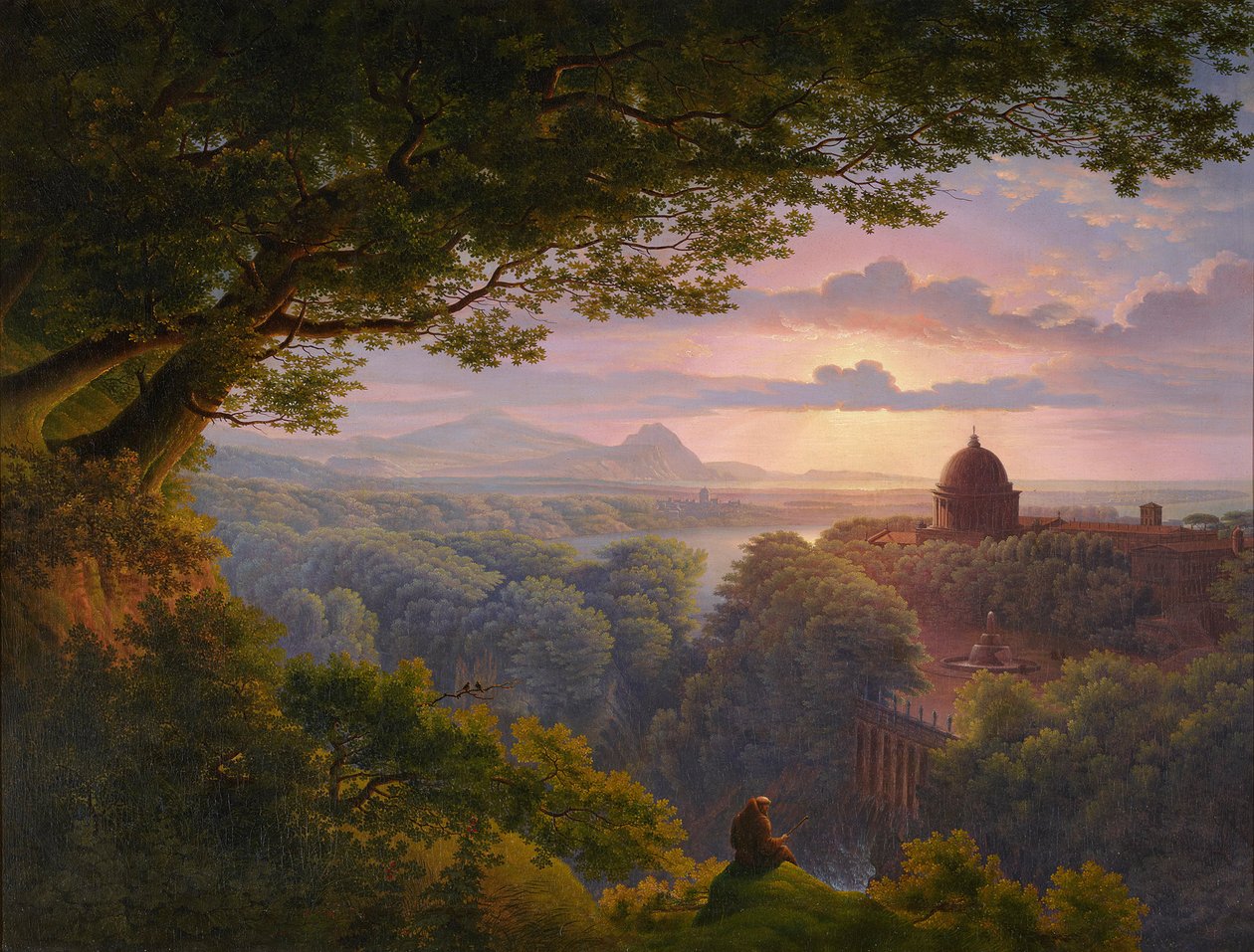 Landskab med pilgrim (kopi efter Karl Friedrich Schinkel) af Karl Friedrich Schinkel