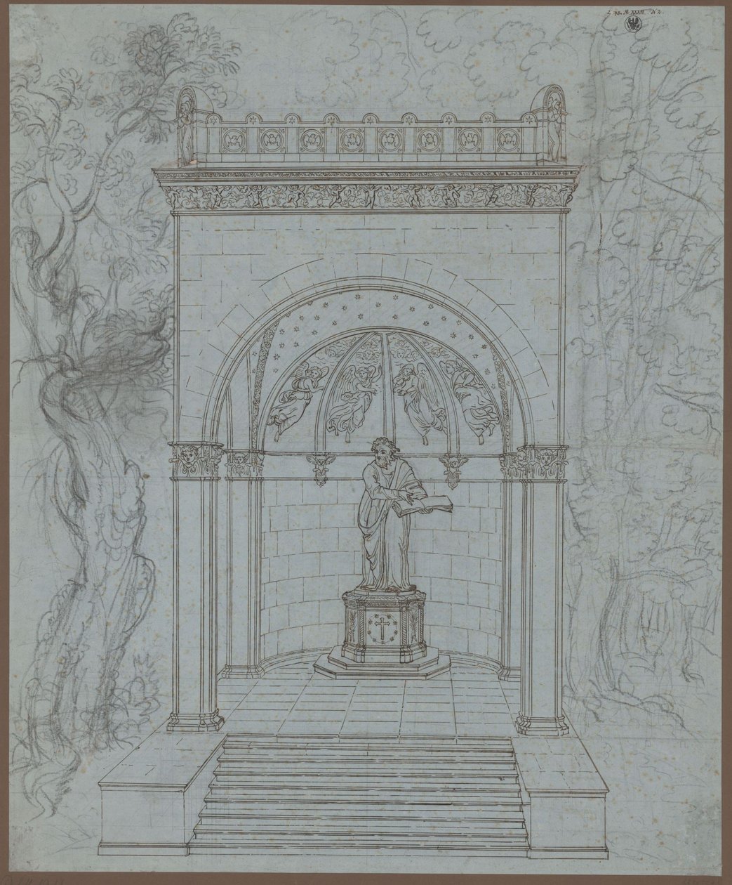 Mansfeld. Udkast til et Luther-monument af Karl Friedrich Schinkel