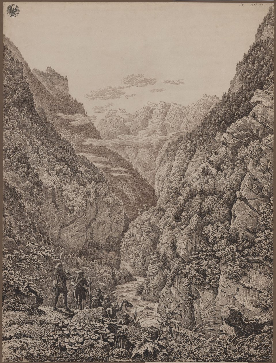 Pass Lueg ved Salzburg af Karl Friedrich Schinkel