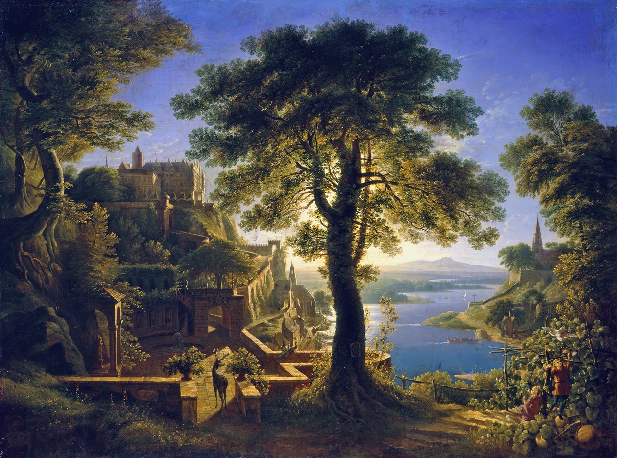Slot ved floden af Karl Friedrich Schinkel