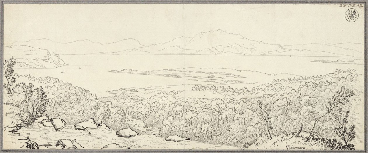 Det skotske kystlandskab ved Tobermory på øen Mull af Karl Friedrich Schinkel