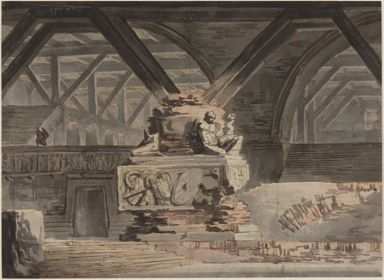 Scenedesign: Et gravhvælv af Karl Friedrich Schinkel