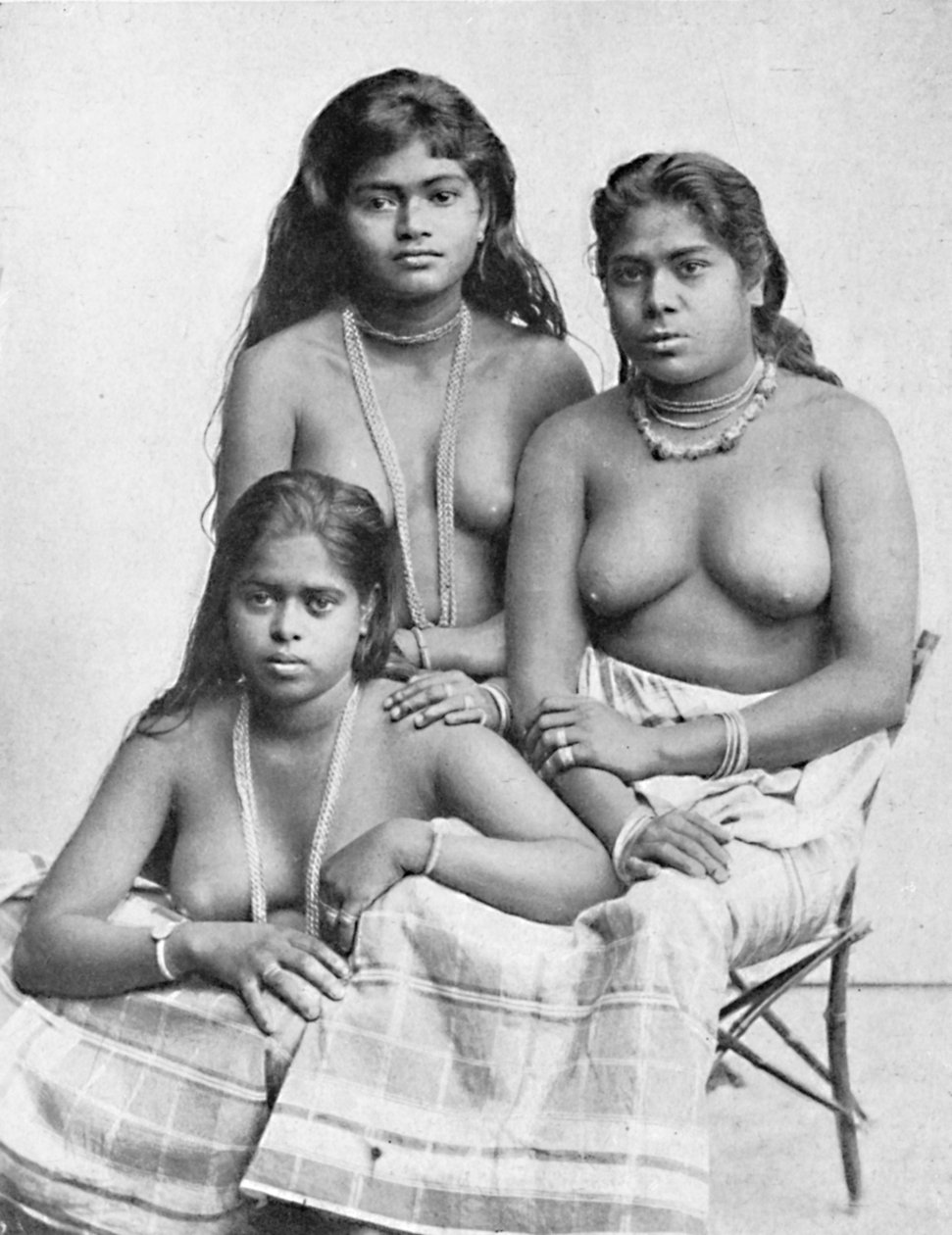 Tre tamilske piger fra Deccan, 1902 af Karl Hagenbeck