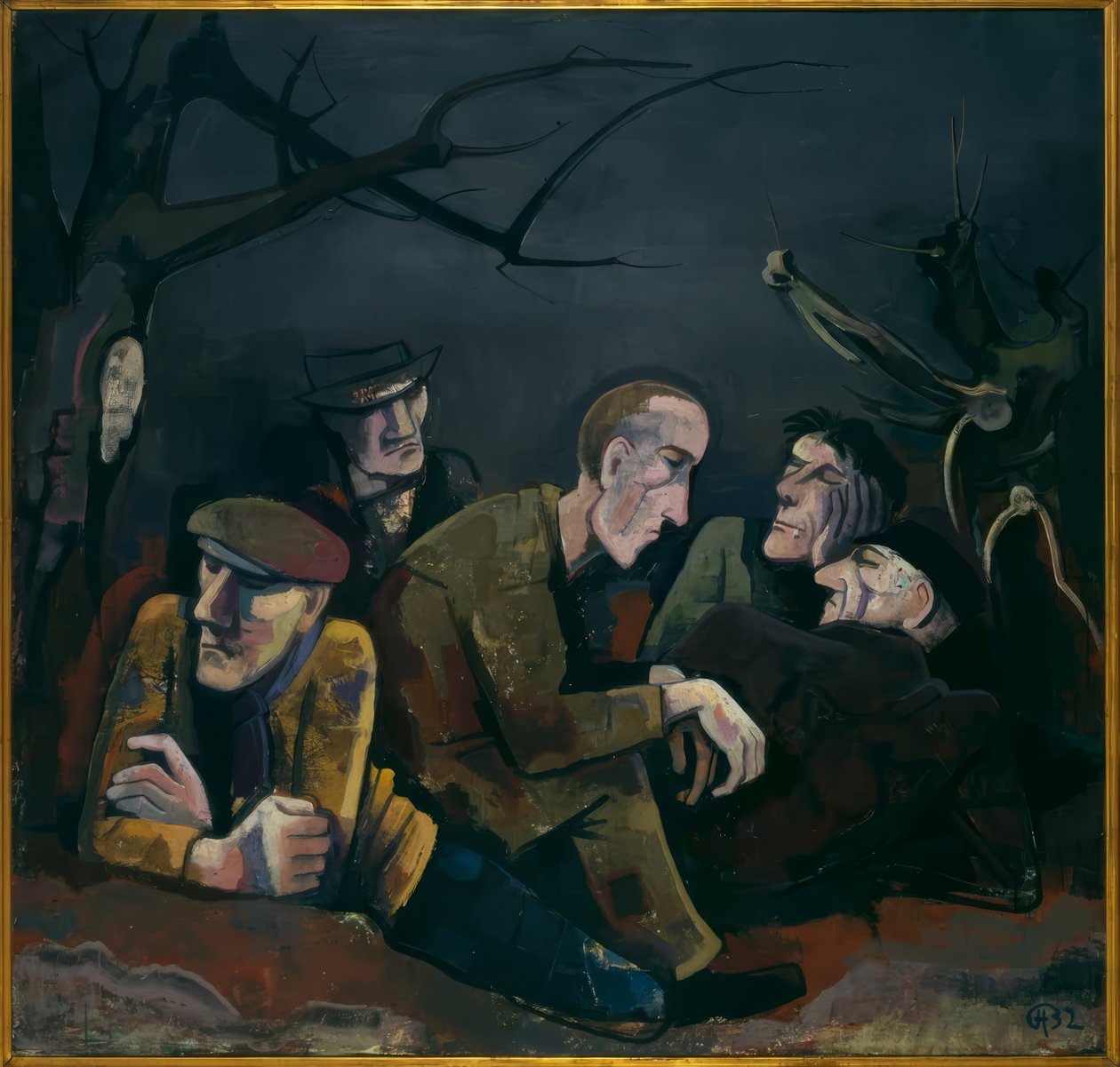 arbejdsløse af Karl Hofer