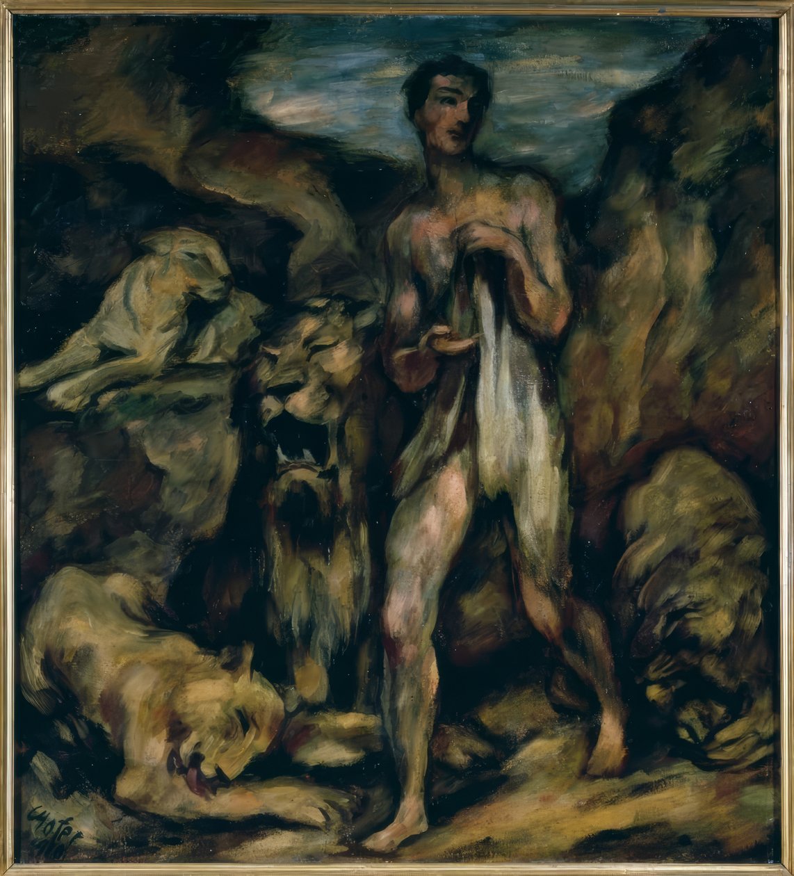 Daniel i løvegraven af Karl Hofer