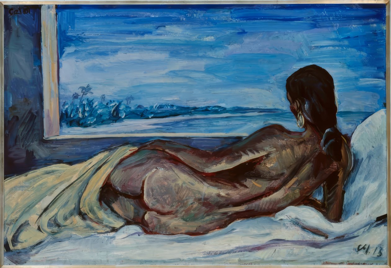 Liggende kvindelig akt af Karl Hofer