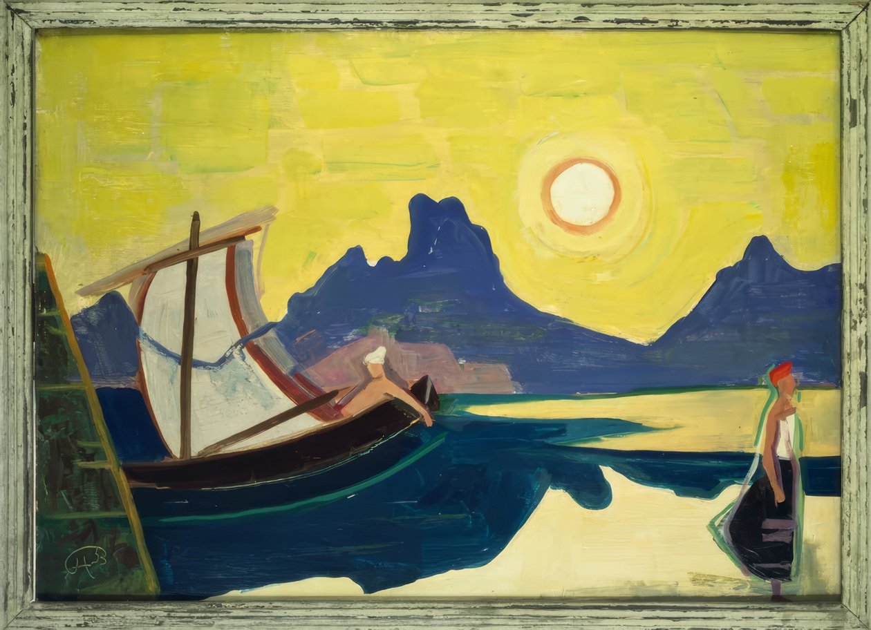 Sø og bjerge af Karl Hofer