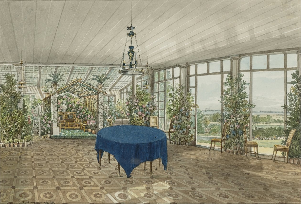 Vinterhave i Pavlino Estate of Vielgorsky, 1834 af Karl Ivanovich Kolmann