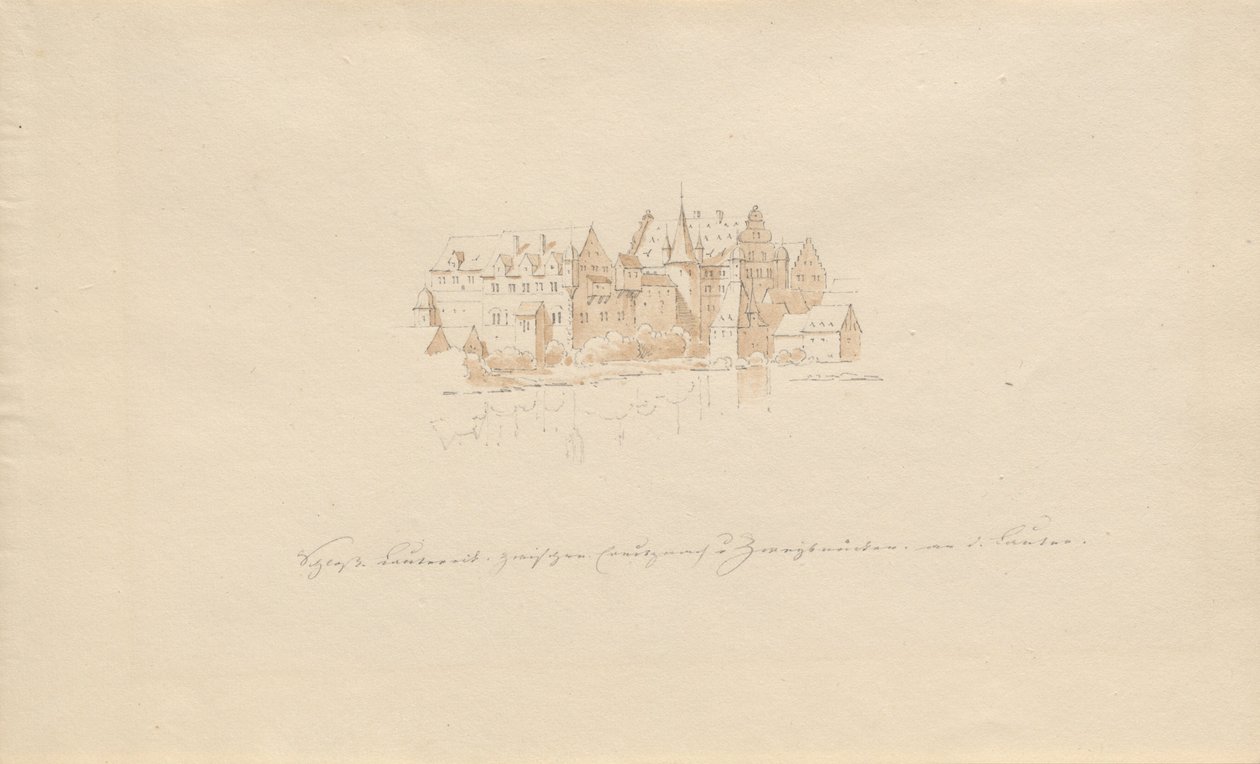 Slot Lauter mellem Creutznach og Zweibrücken og d. lydstyrke op af Karl Julius Von Leypold
