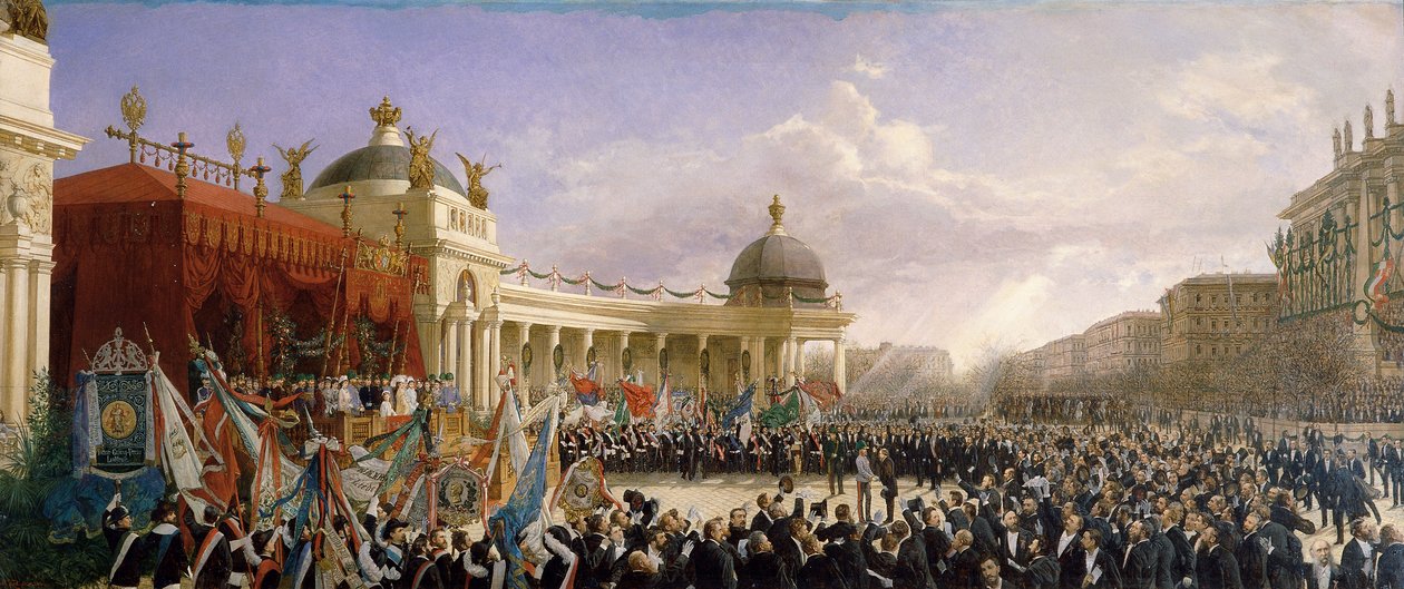 Hyldest af de østrigske sangere til kejserparret den 27. april 1879 af Karl Karger