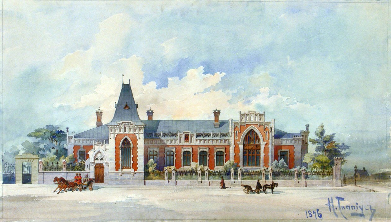 Alexey Alexandrovich Bakhrushins hus i Moskva, 1896 af Karl Karlovich Gippius