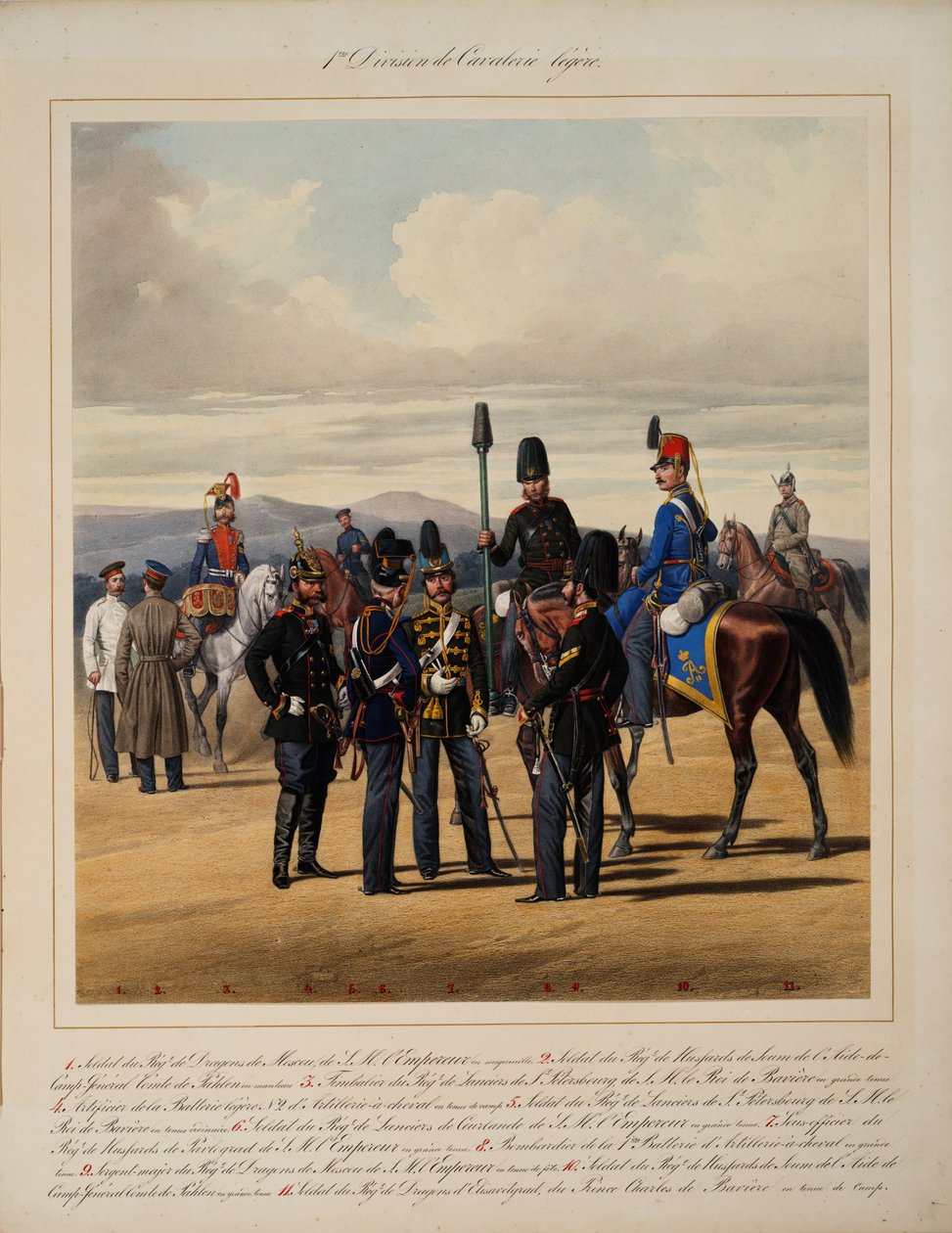 Første lette kavaleridivision, 1867 af Karl Karlovich Piratsky