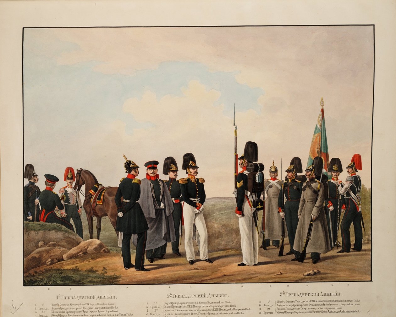 Russiske 1., 2. og 3. grenaderdivision, 1845-1855 af Karl Karlovich Piratsky