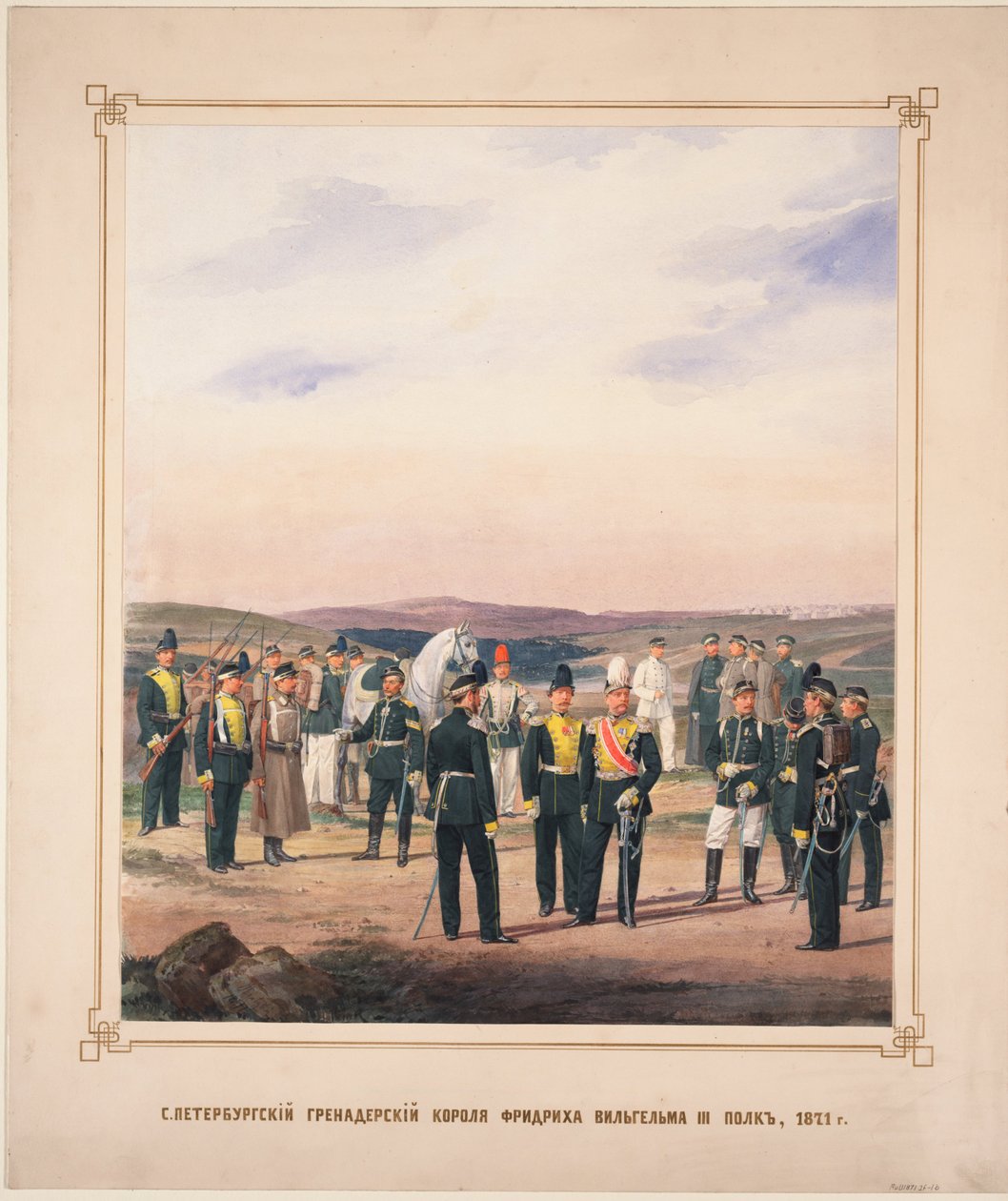 St. Petersborg Livgarde Grenadier Regiment af Kong Frederik Vilhelm III, 1871 af Karl Karlovich Piratsky