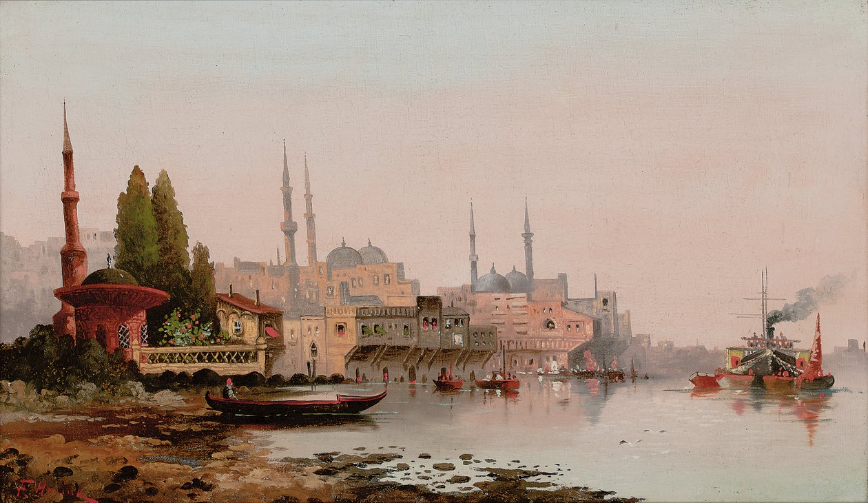 Beirut, ca. 1890 (olie på lærred) af Karl Kauffman