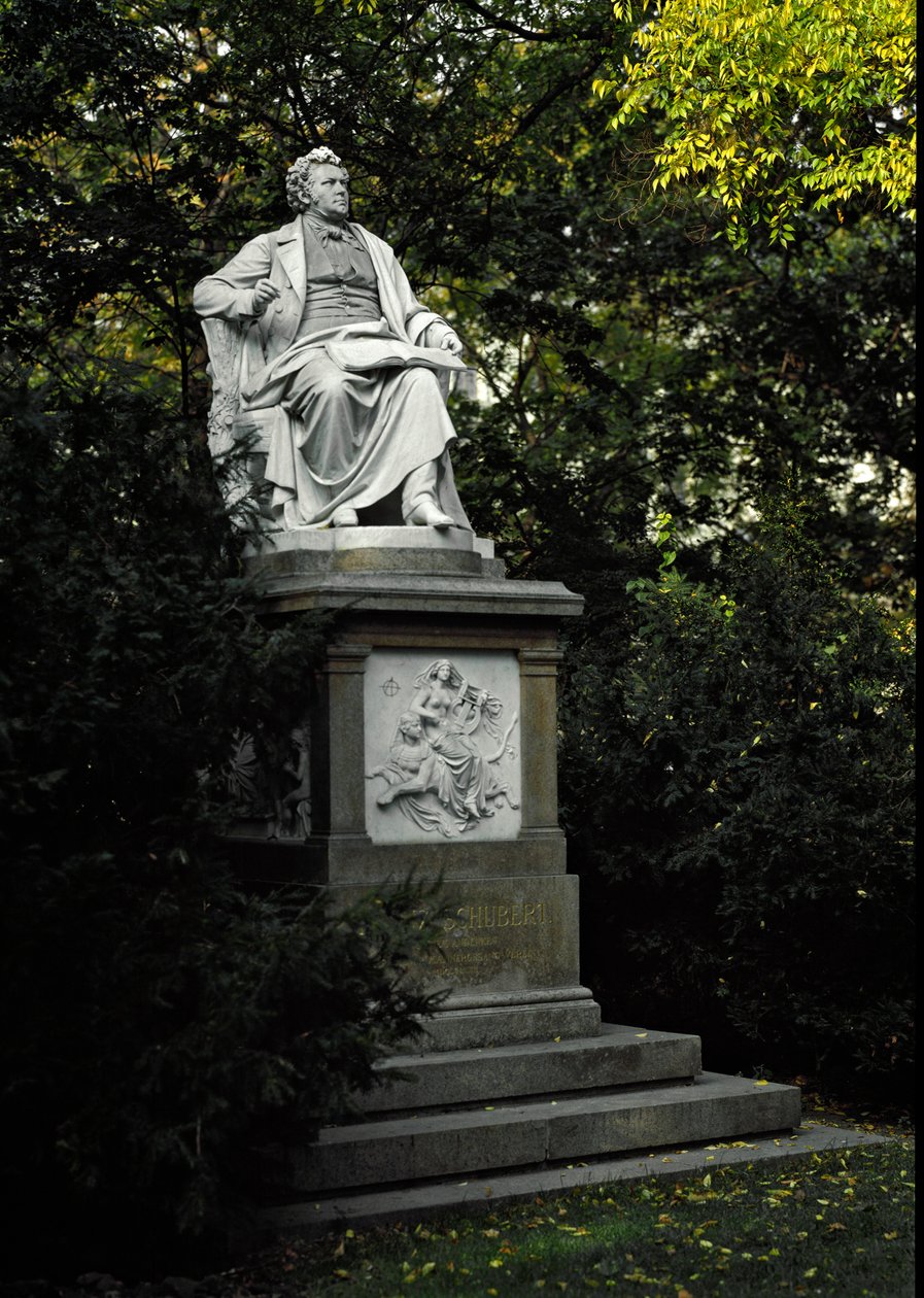 Monument til hyldest til den østrigske komponist Franz Peter Schubert (1797-1828). Skulptur af Karl Kundmann (1838-1919) 1872. Wien, Stadtpark, Østrig af Karl Kundmann