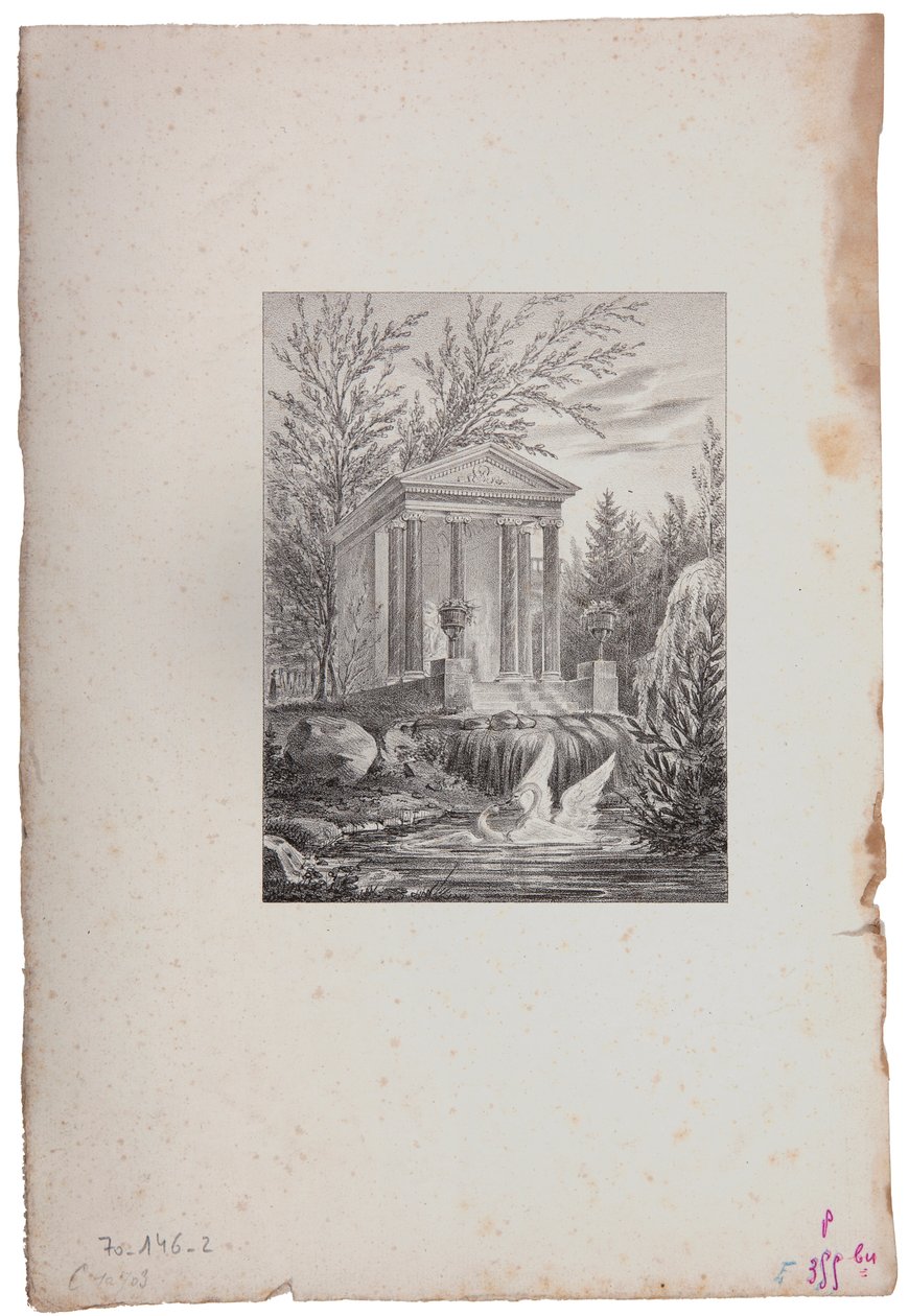Kærlighedens tempel i parken ved Chateau de Malmaison af Karl Loeillot Hartwig