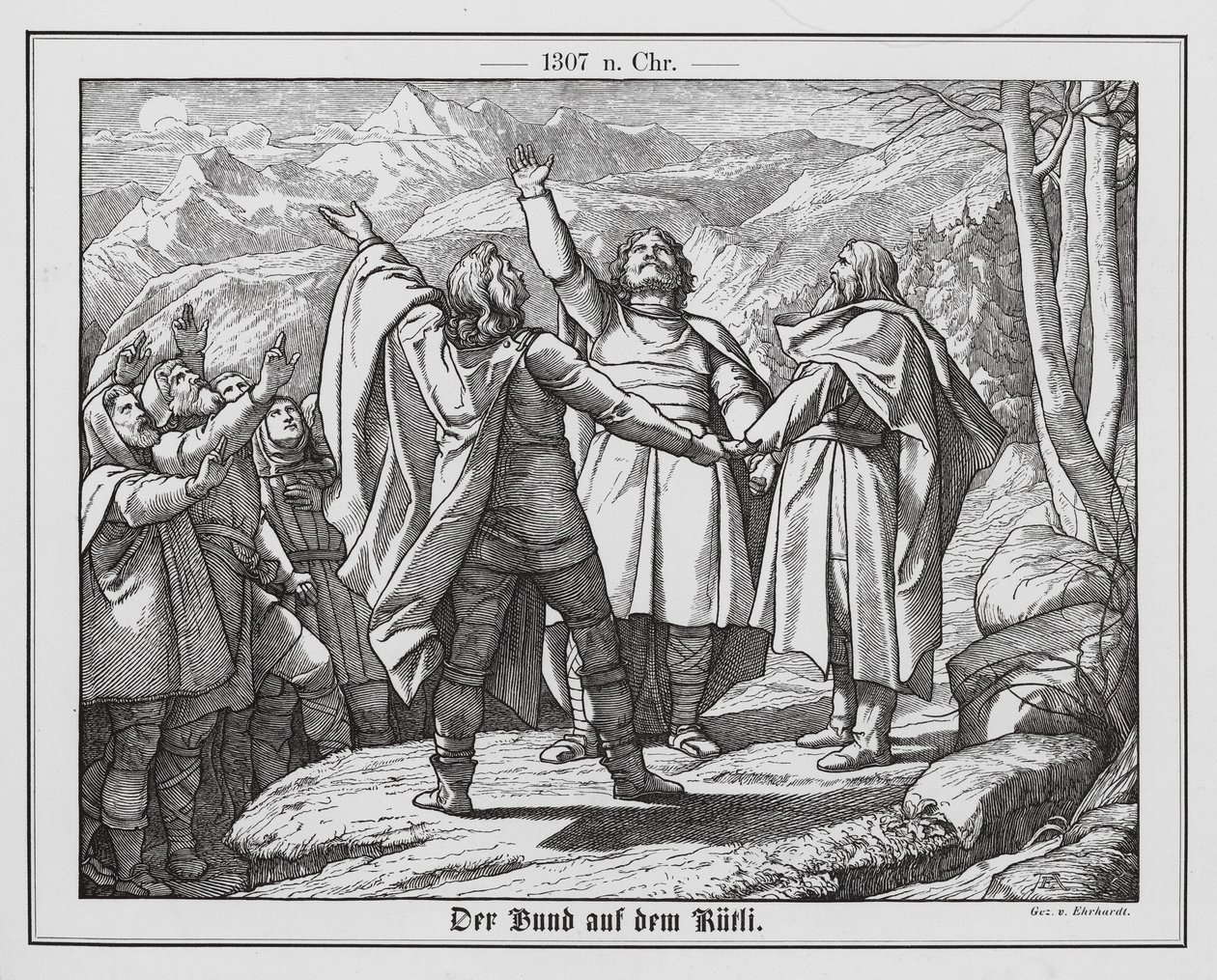 Edsaflæggelsen på Rutli af Karl Ludwig Adolf Ehrhardt