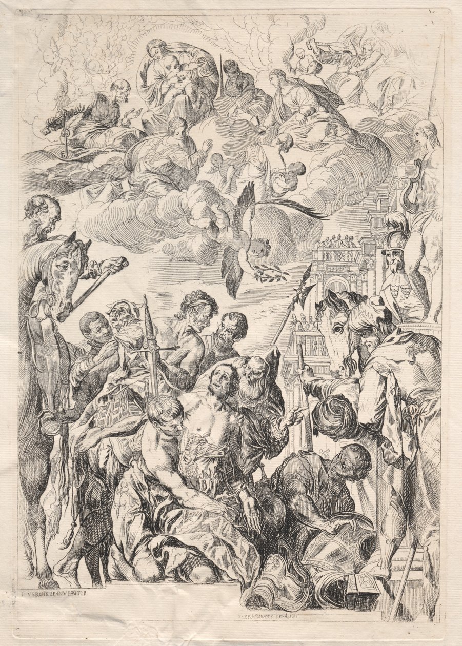 St. George forbereder sig på sit martyrium af Karl Ludwig Bernhard Buchhorn