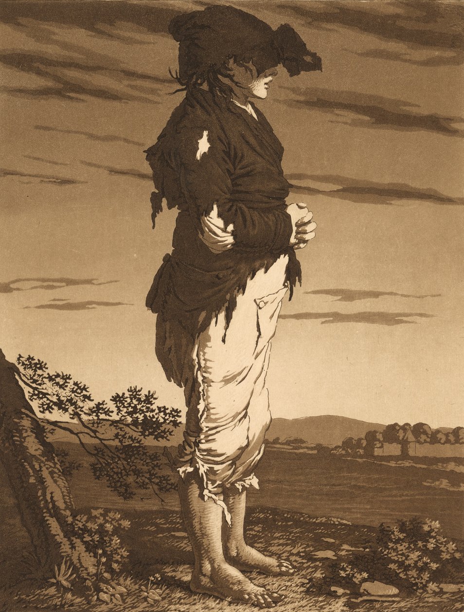 De unge tiggere, ca. 1800 . af Karl Ludwig Bernhard Buchhorn