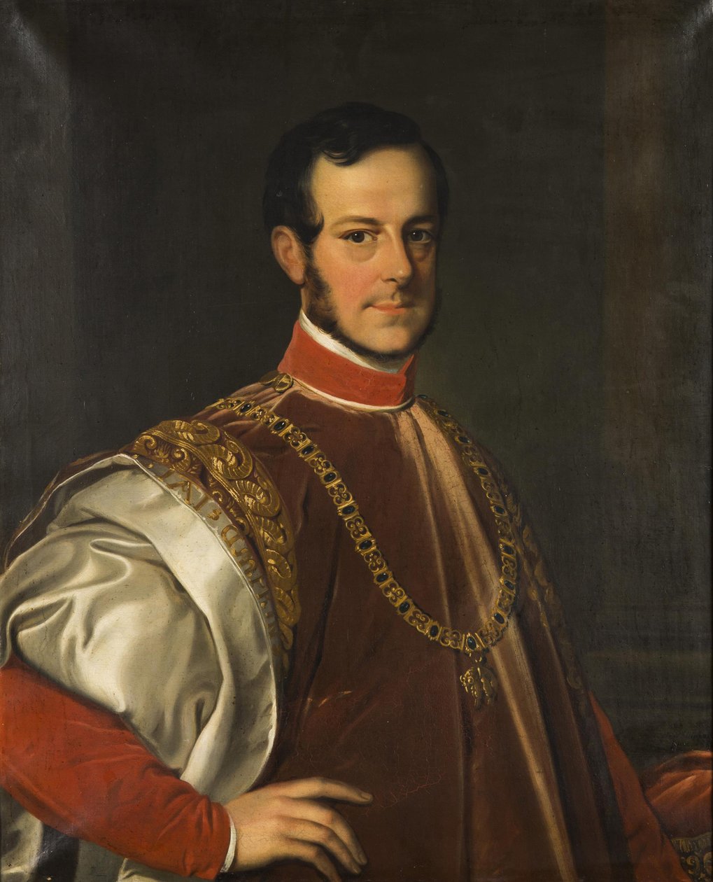 Portræt af prins Johann Adolf II af Schwarzenberg 1799-1888, 1852. af Karl Ludwig Philippot