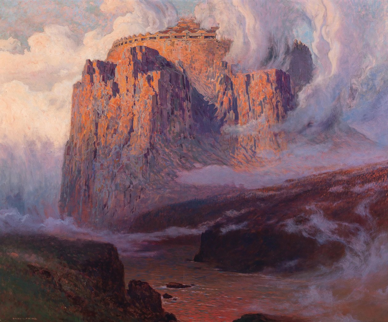 Valhalla, før 1911 (olie på lærred) af Karl Ludwig Prinz