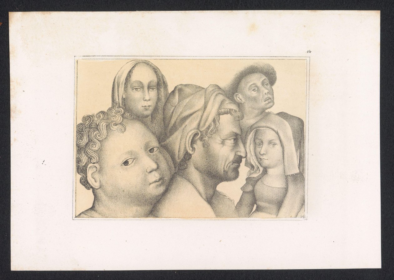 Vijf figurer Design og studier af en hollandsk mester fra det 15. århundrede. Århundrede. Baseret på originalerne opbevaret i Det Kongelige Bibliotek i Berlin (serietitel) af Karl Palzow