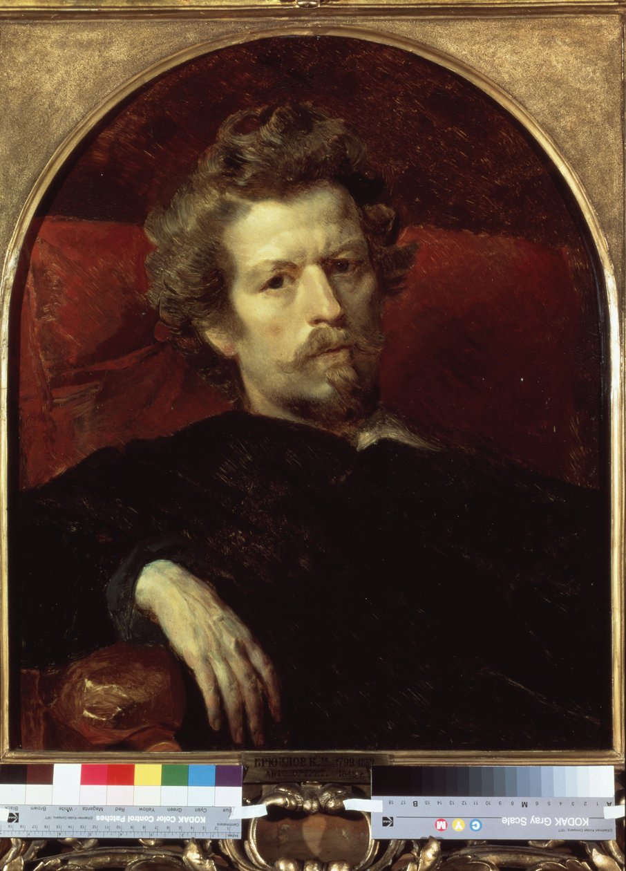 ""Selvportræt"" Maleri af Karl Pavlovich Briullov (Bryullov) (1799-1852) 1848 Statens Russiske Museum, Sankt Petersborg af Karl Pavlovich Bryullov